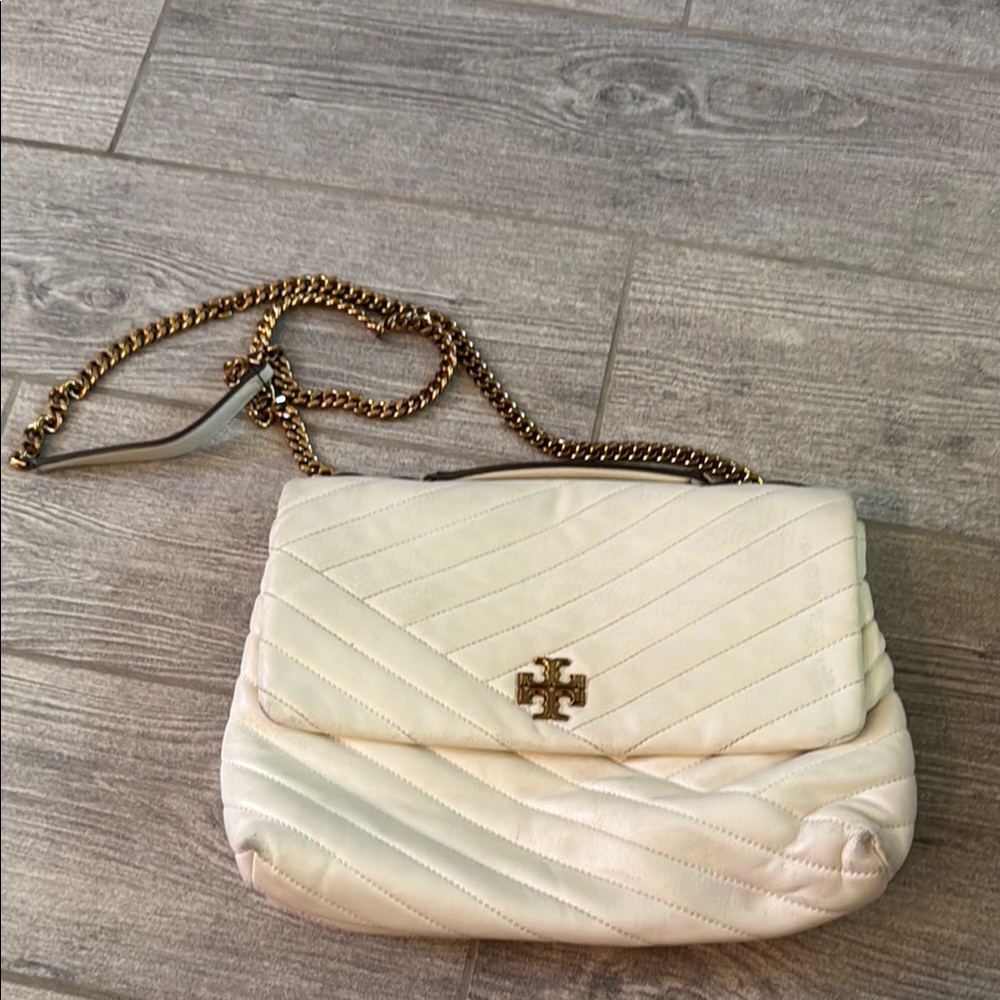 Tory Burch cream ivory Kira convertible shoulder bag